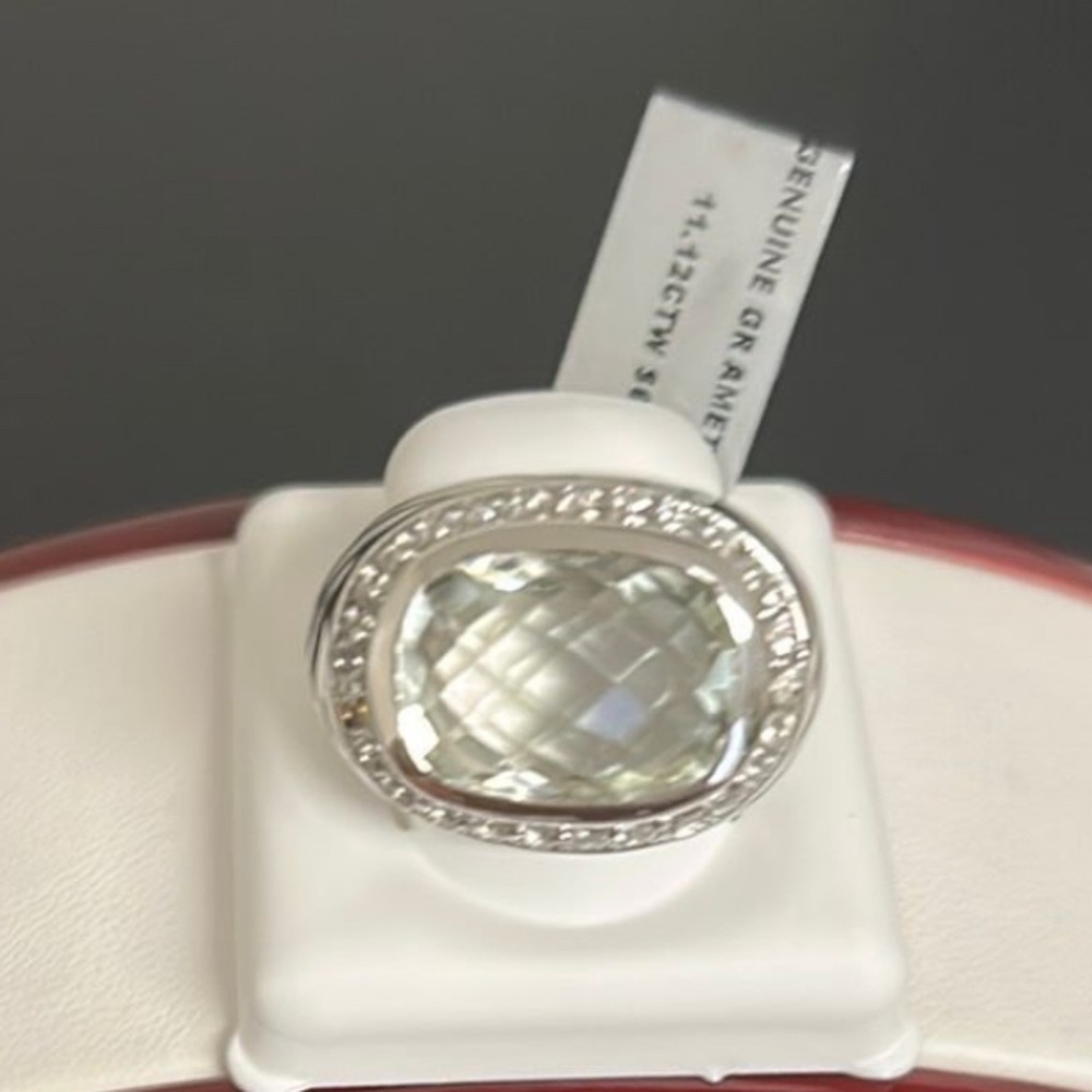 NWT Exquisite Green Amethyst Cocktail Ring; SIZE 6